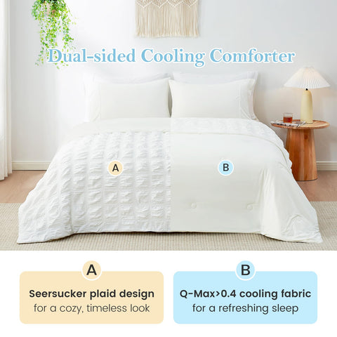 Cozy Bliss Q-Max 0.45 cooling performance label on blanket.