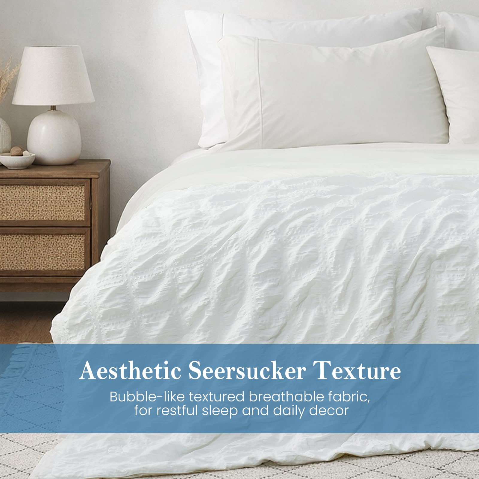 Cozy Bliss reinforced stitching indicates durable bedding.