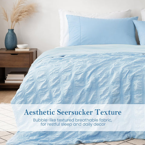 Cozy Bliss silk-smooth summer bedding feels breathable and soft.