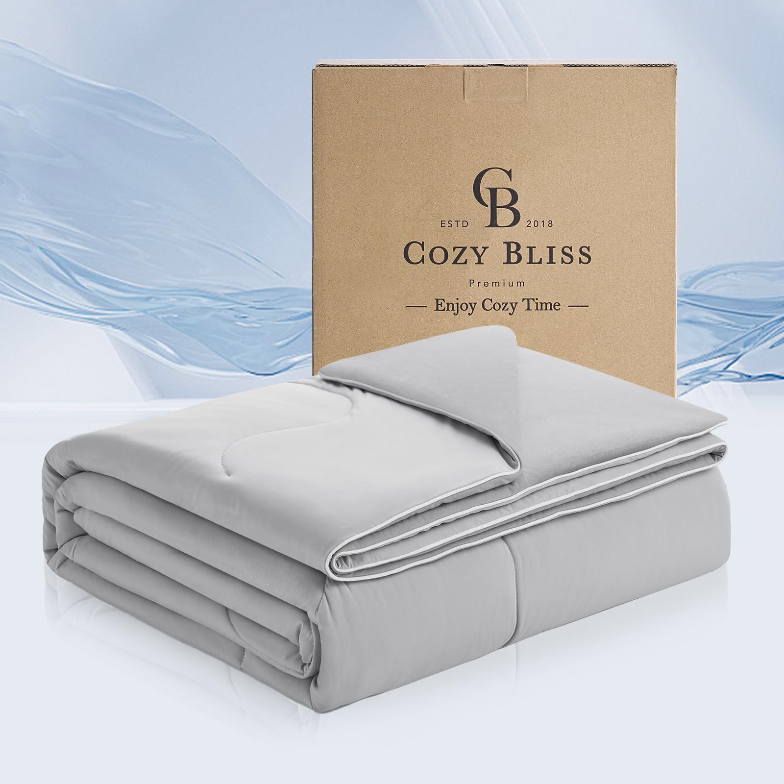 Cozy Bliss Sorona cooling cover close-up showing silky-soft, breathable fabric.