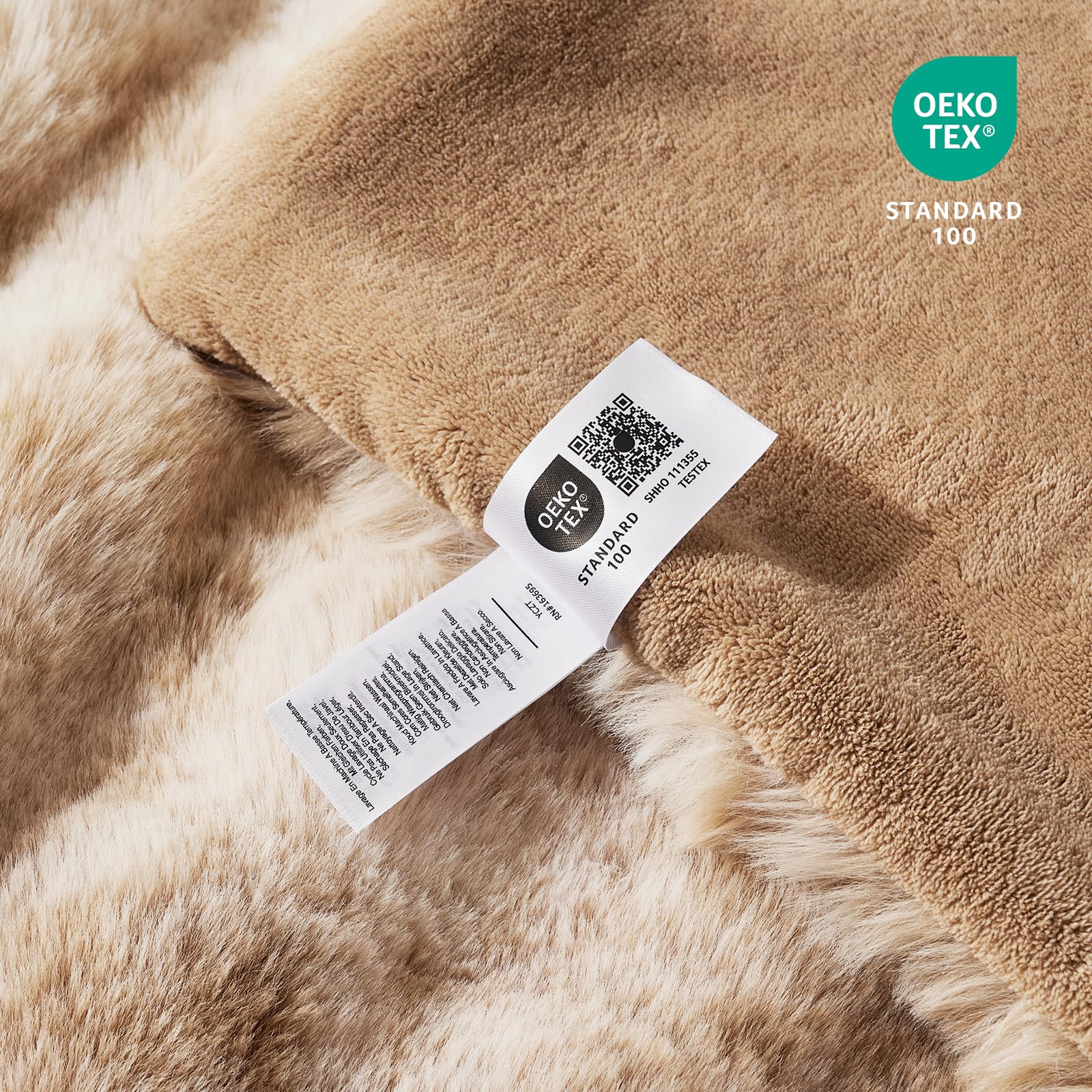 Cozy Bliss tie-dye beige color swatch reveals versatile match for any room