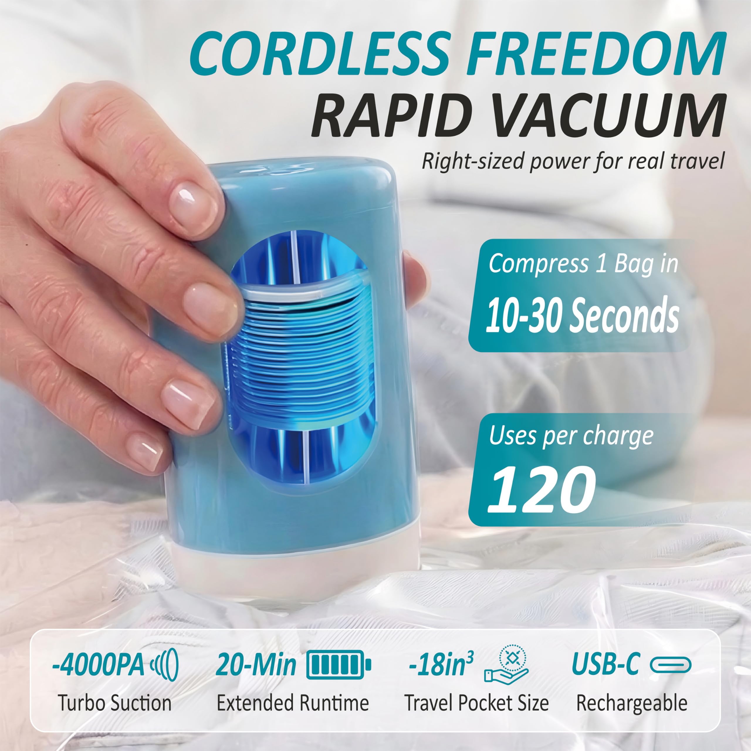Cozy Essential 26-piece set with multiple bag sizes aids versatile packing.