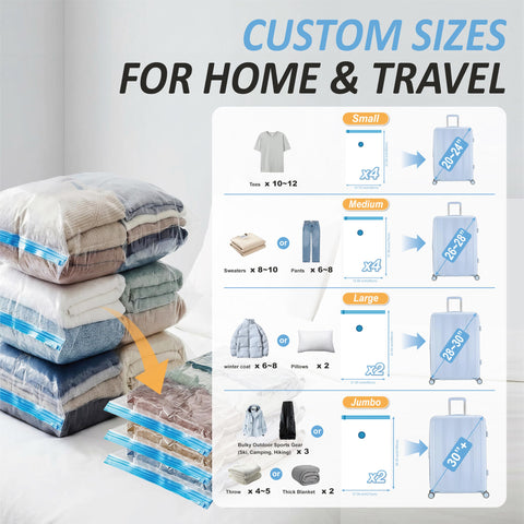 Cozy Essential medium vacuum bags designed for 26-inch luggage packing efficiency.