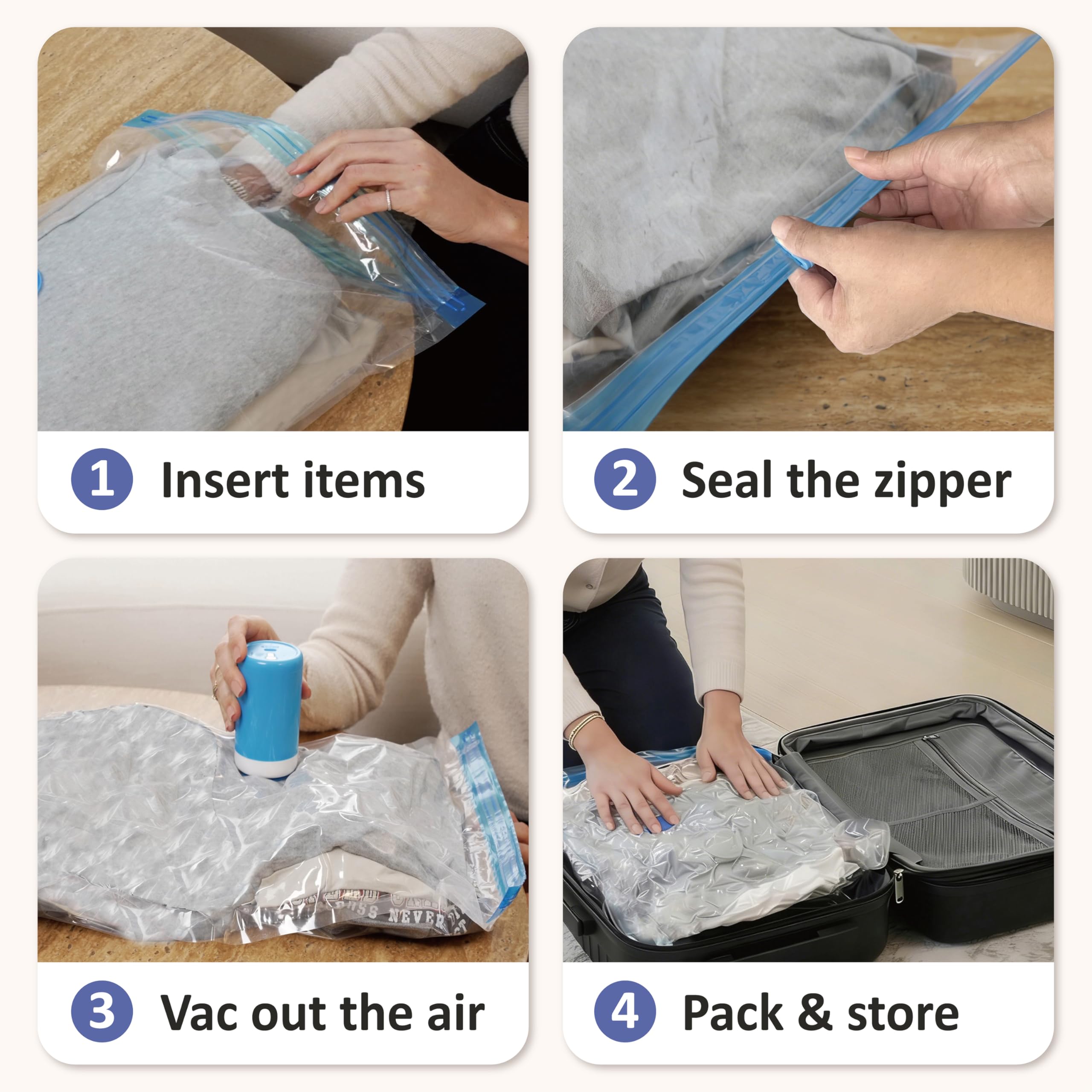 Cozy Essential multi-use storage solution for home, travel, and seasonal storage