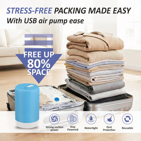 Cozy Essential rechargeable USB pump powering a quick packing session