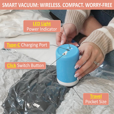 Cozy Essential space-saving bags in luggage show expanded packing capacity for trips.