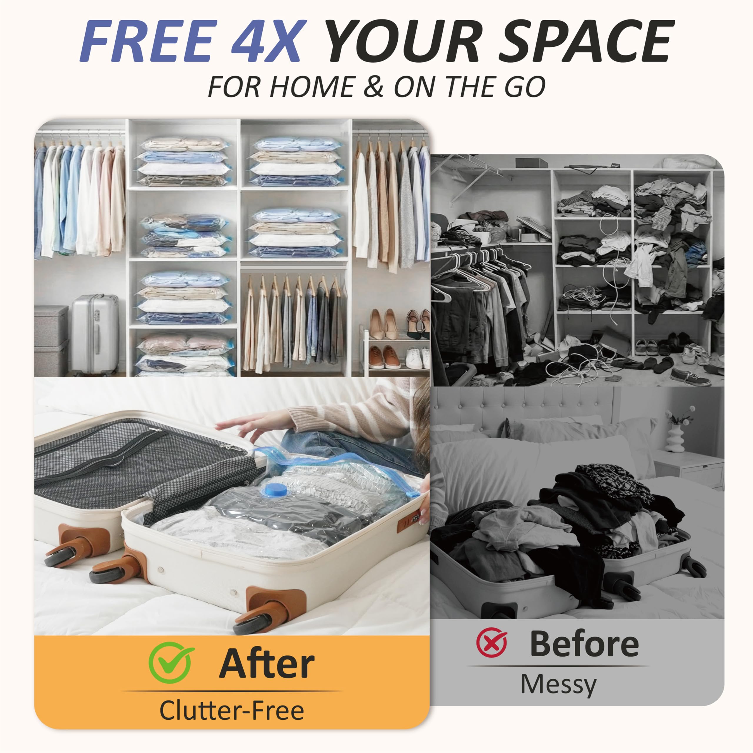 Cozy Essential transparent design shows contents at a glance while packing