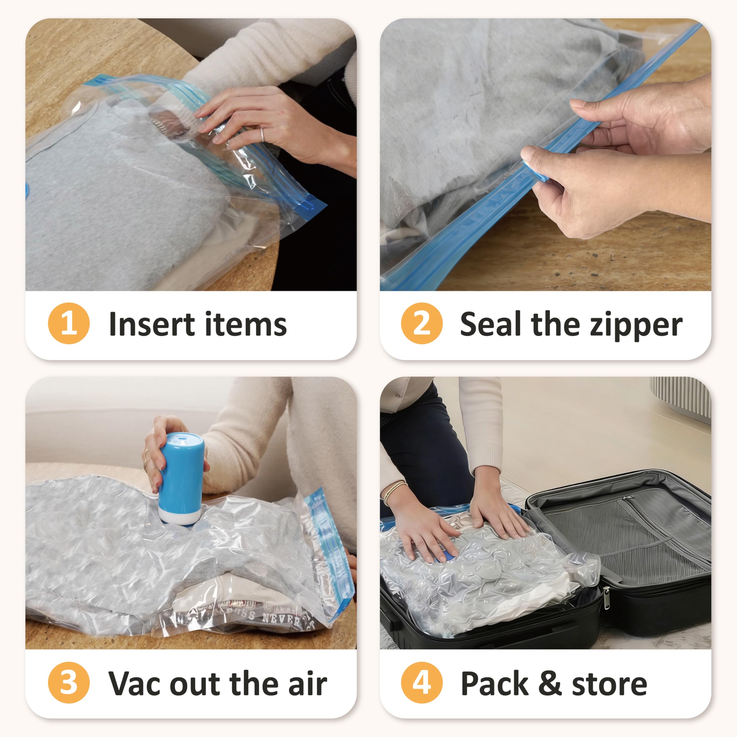 Cozy Essential transparent design helps see contents at a glance