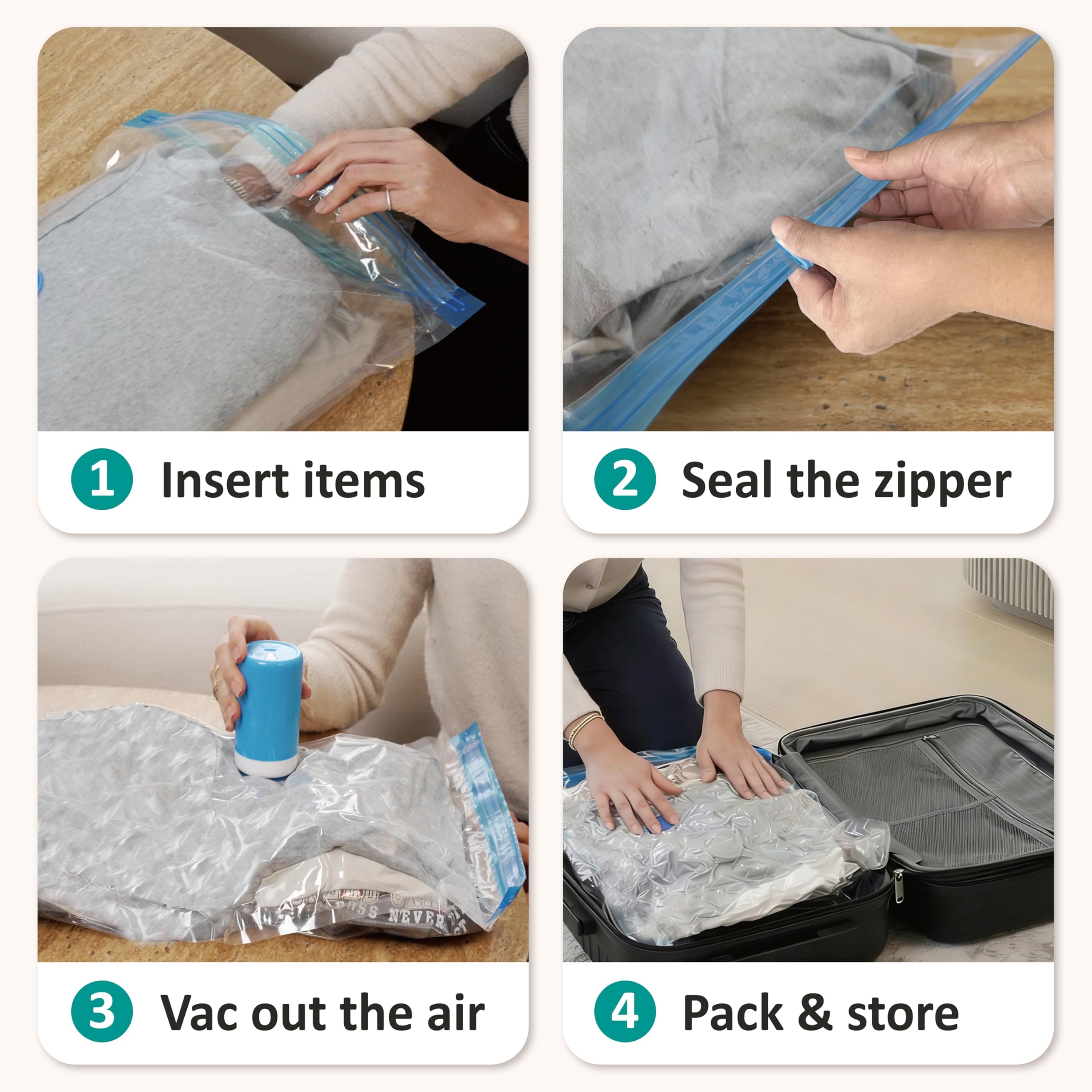 Cozy Essential bag transparency helps see contents at a glance