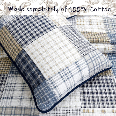 Cozy Line Benjamin dinosaur quilt queen room setup demonstrates kid-friendly styling ideas.