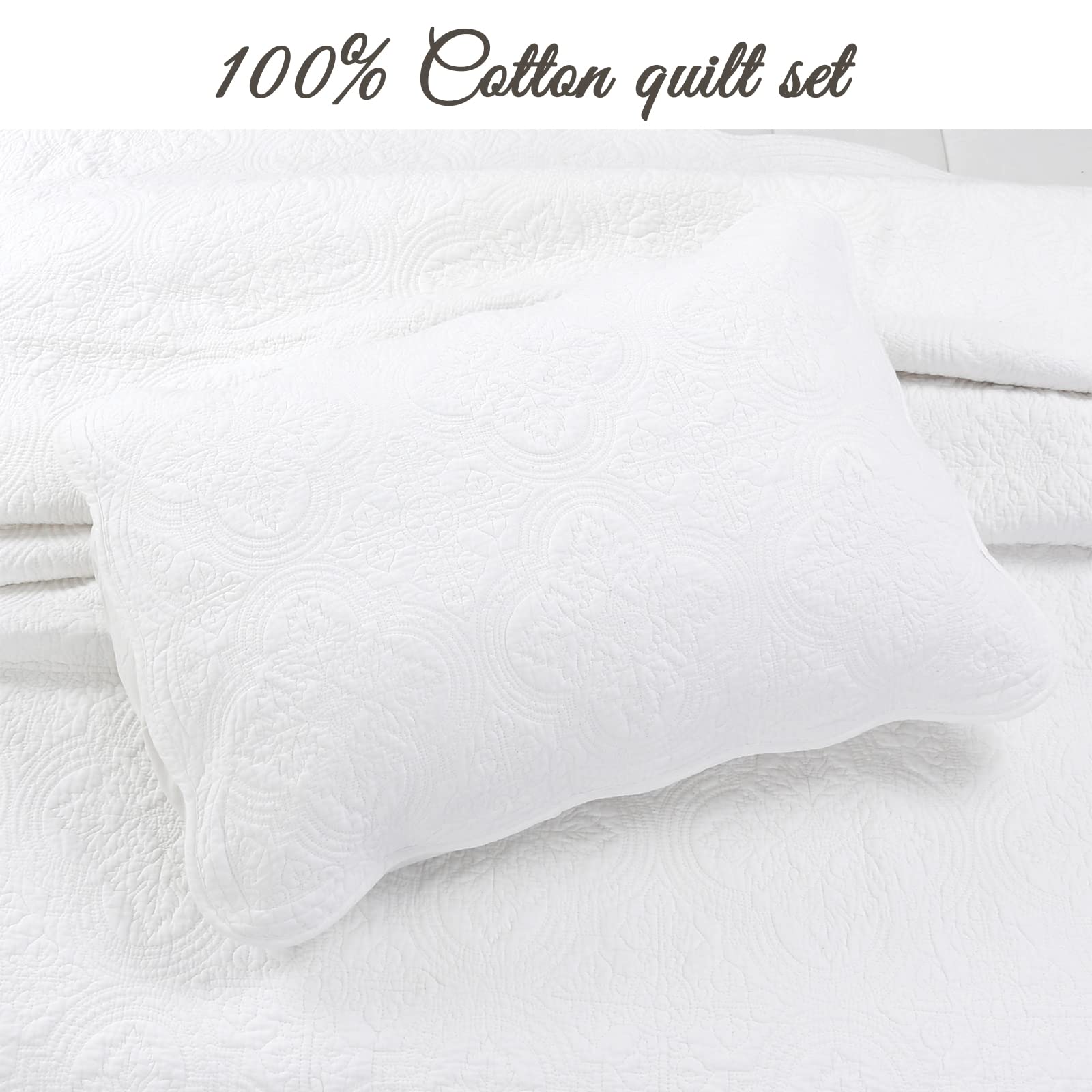 Cozy Line coverlet-textured stitching-detail adds subtle dimension without prints.