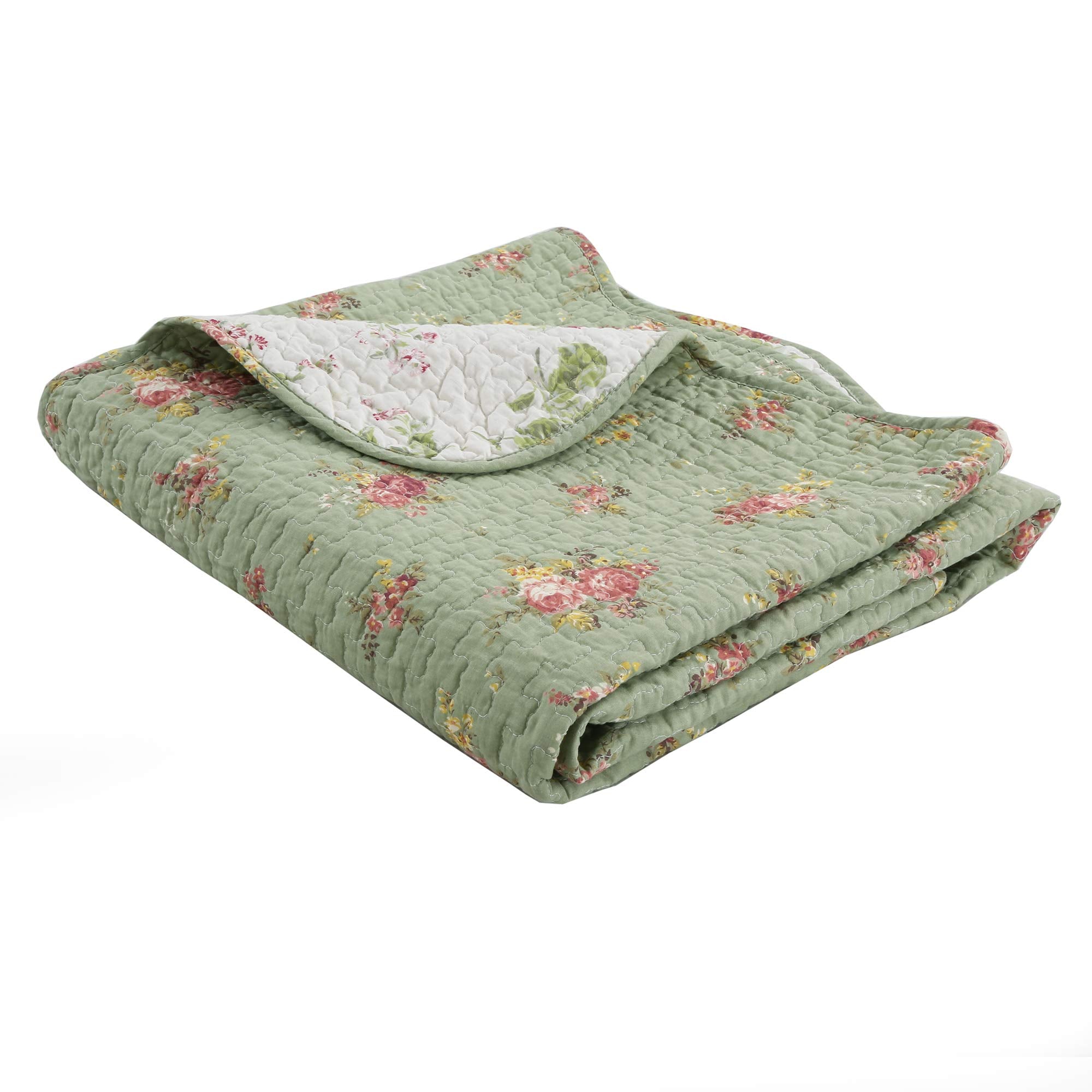Cozy Line Blossom throw reverse design offers two looks.