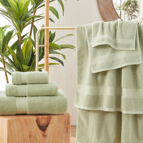 COZYART bath towels 27x54 displayed on rack for daily use.