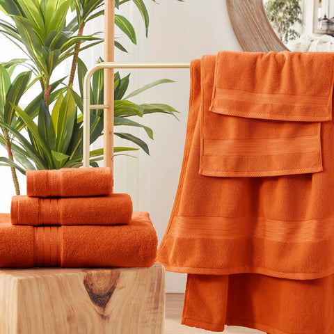 COZYART Burnt Orange double-stitched hem ensures durability.