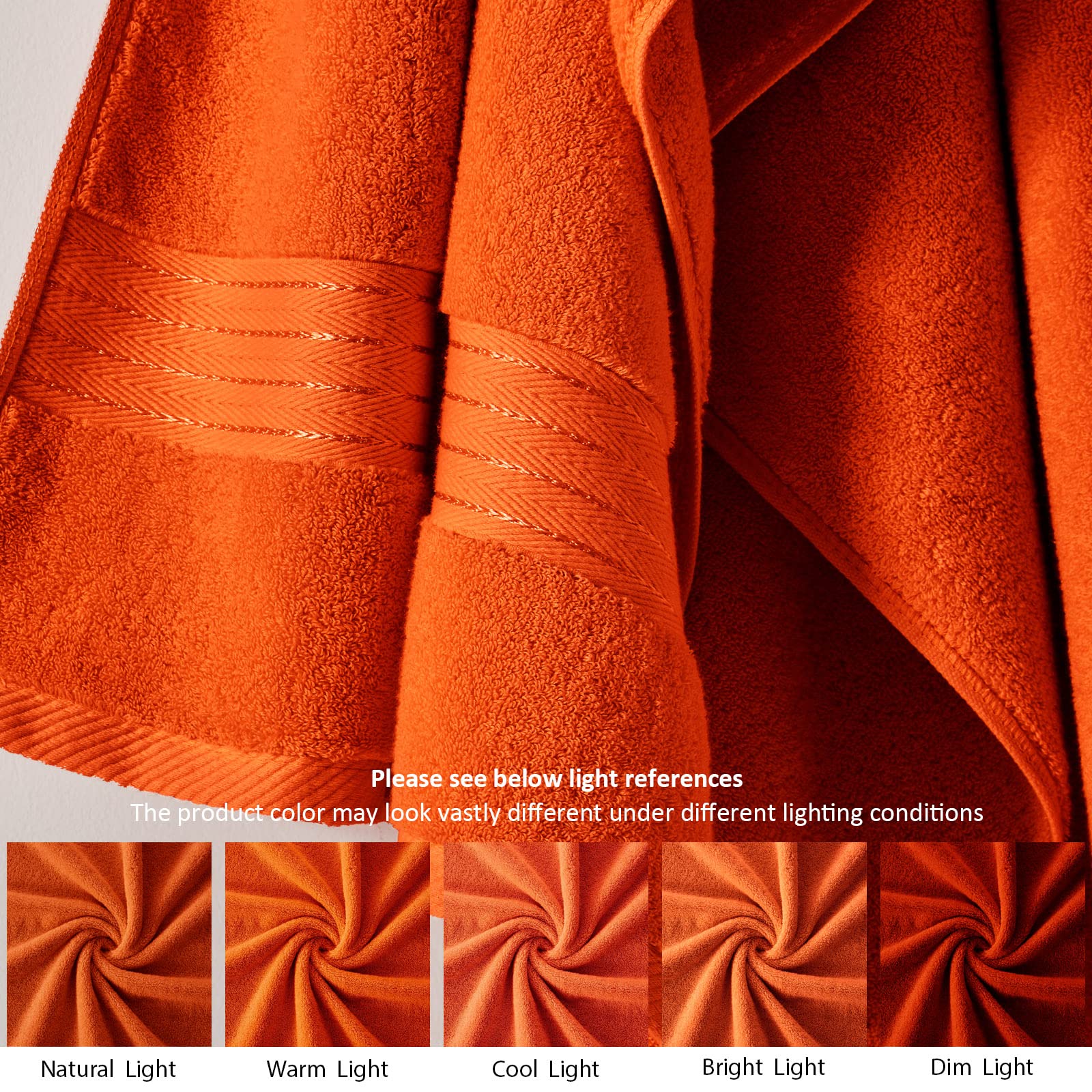 COZYART Burnt Orange hand towel 13x30 ideal for daily use.