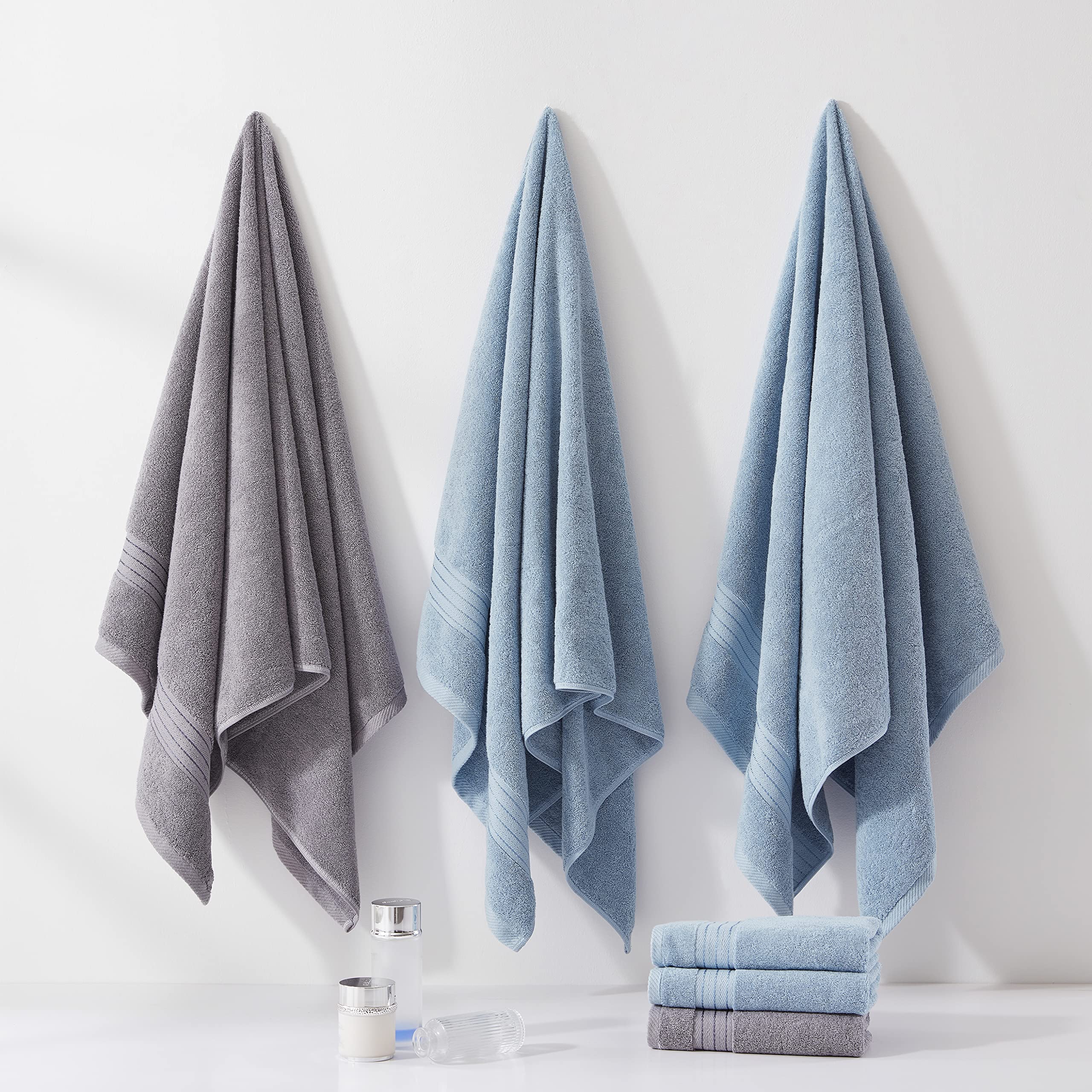COZYART fast-drying zero-twist towels ready for daily use after showers.