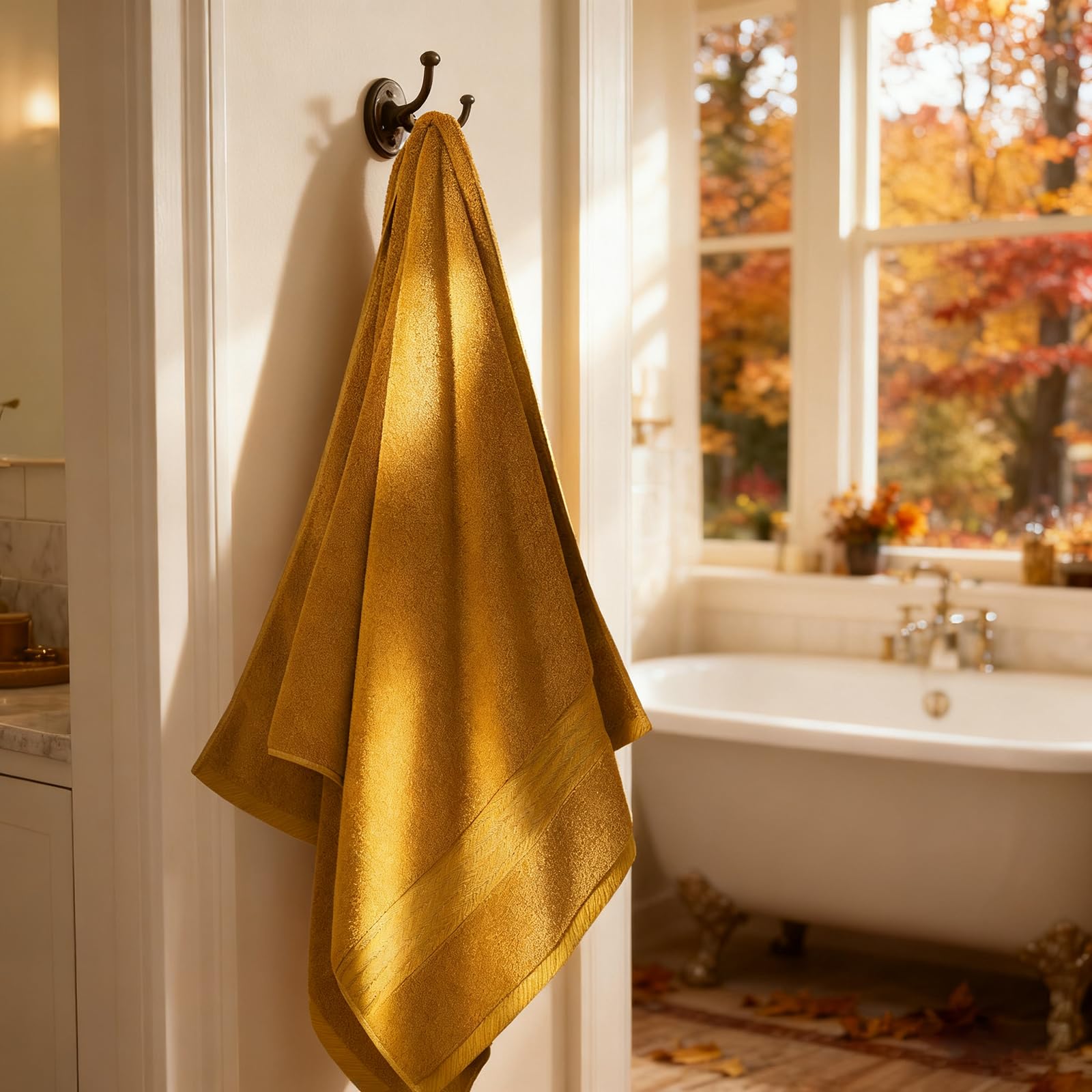 COZYART Gold Hand Towels 13x30 ideal for daily cleansing with quick-drying performance