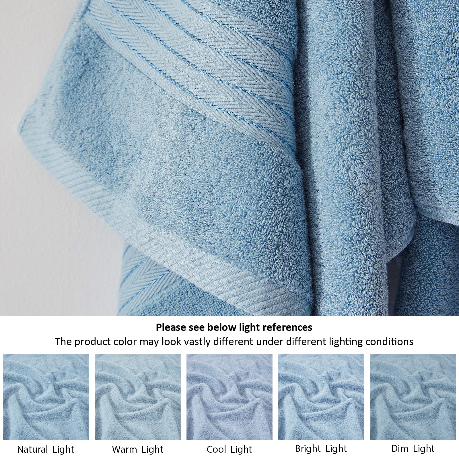 COZYART washcloths, 13x13 inches, offering gentle daily exfoliation.