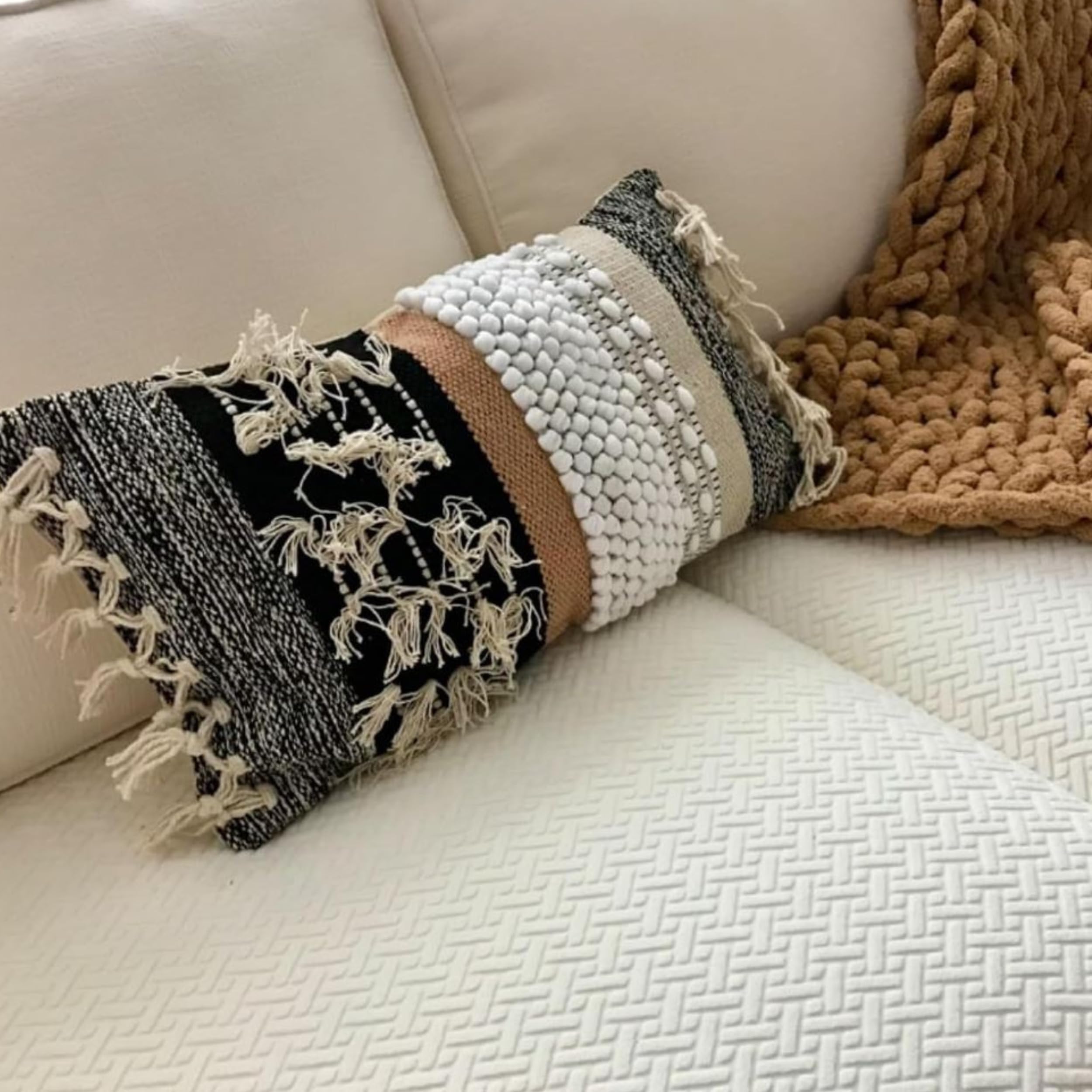 COZYDEKO handwoven cotton blend adds texture and durability.
