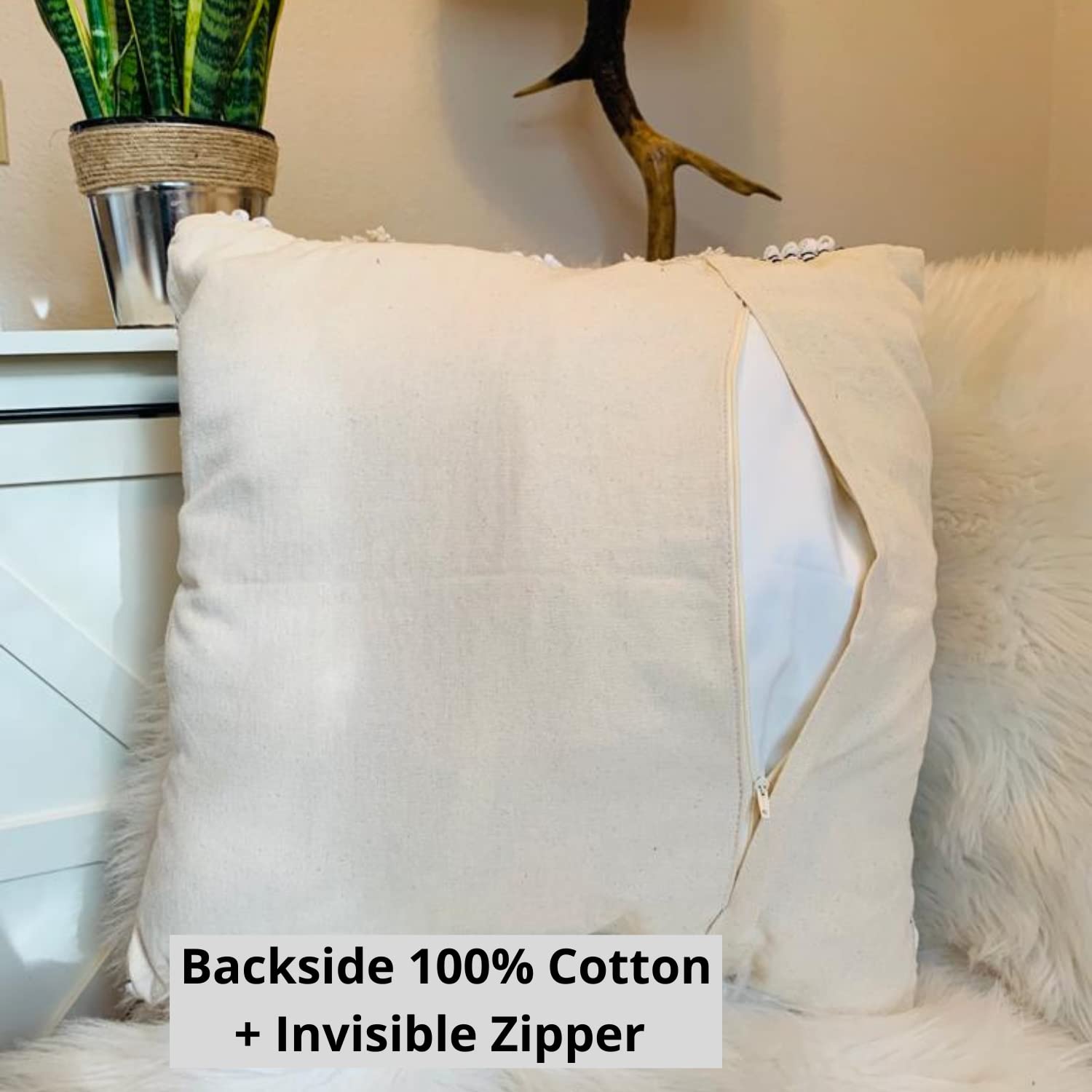 Machine-wash safe cotton cover for easy care and maintenance