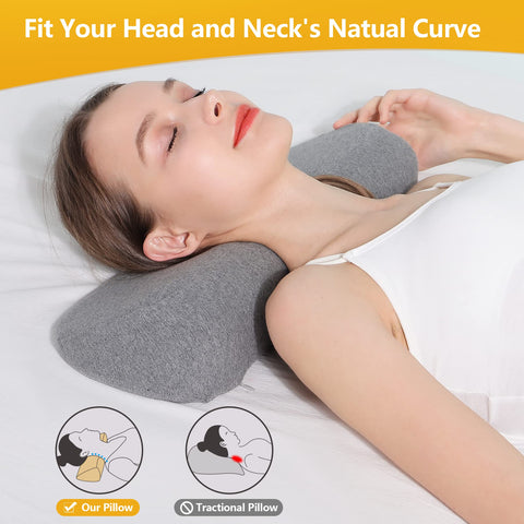 Cozyhealth memory foam core delivers slow rebound to maintain neck alignment.