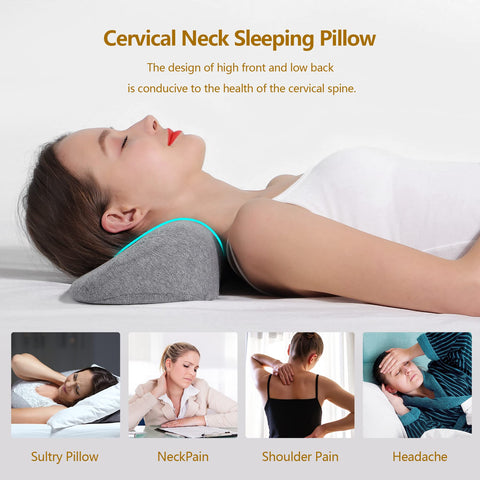 Cozyhealth neck roll pillow design cradles the neck for gentle stretch.