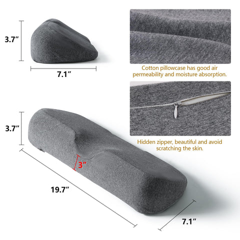 Cozyhealth dark gray fabric adds a sleek bedding accent with posture benefits.