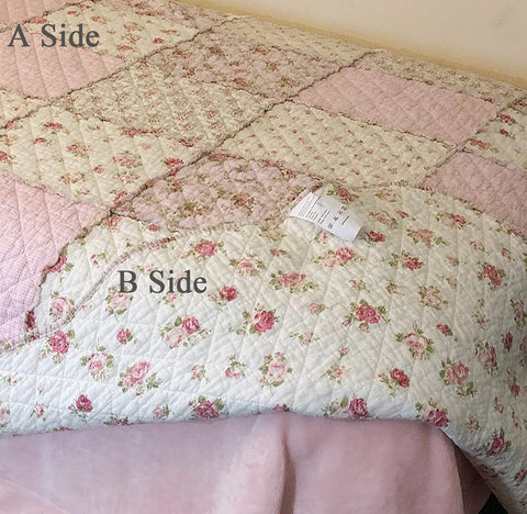 Cozyholy patchwork close-up shows detailed quilting and even filling