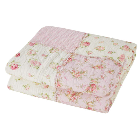 Cozyholy twin-size quilt fits beds with breathable cotton comfort