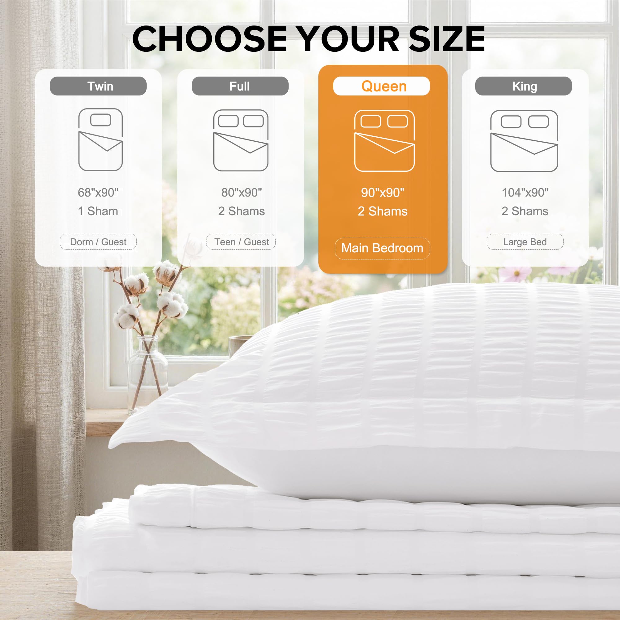 Cozyide zipper closure keeps the duvet secure and easy to change