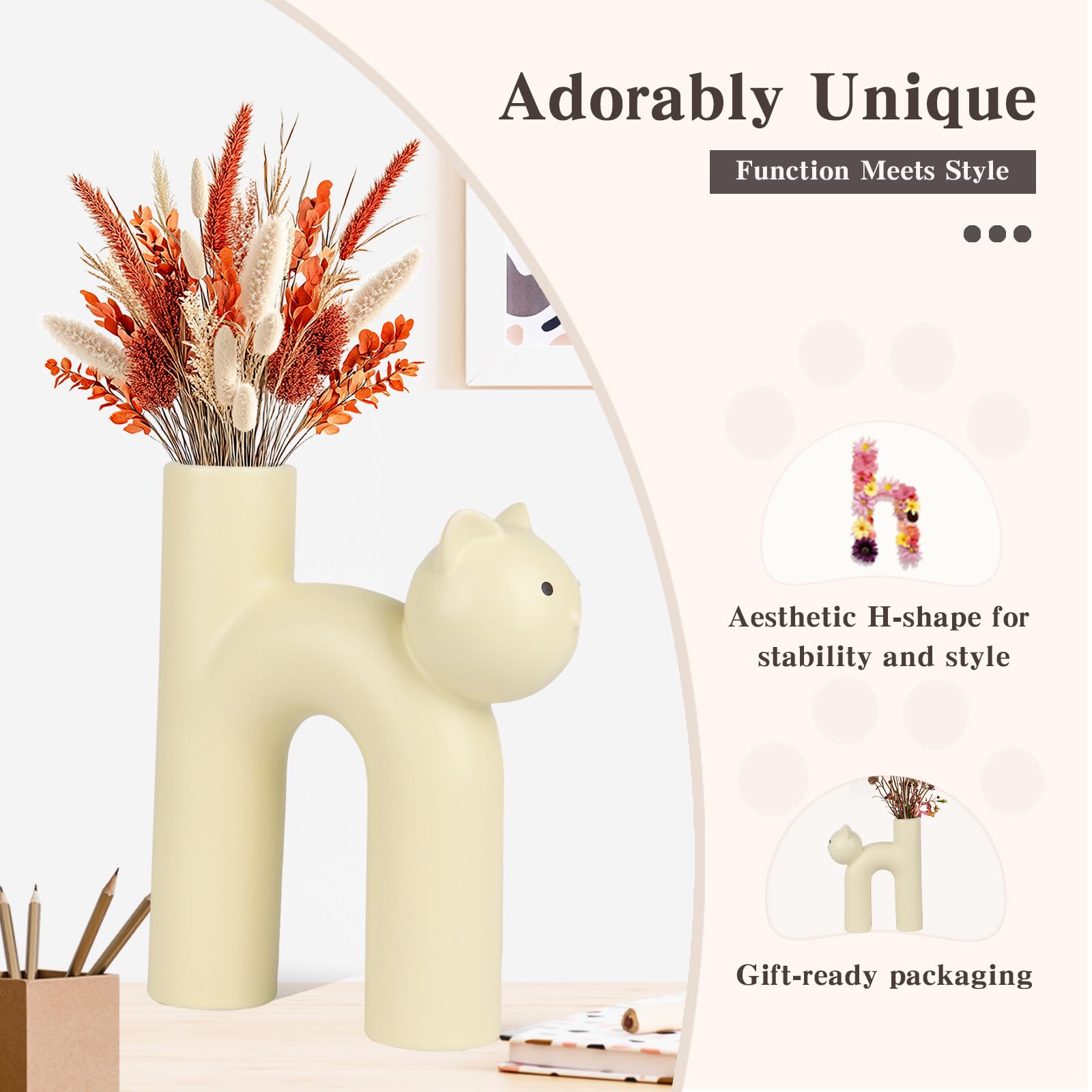 CozyKoala vase for shelves desks and bedrooms