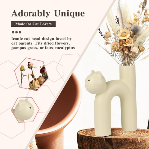 CozyKoala vase slim opening for dried flowers and pampas