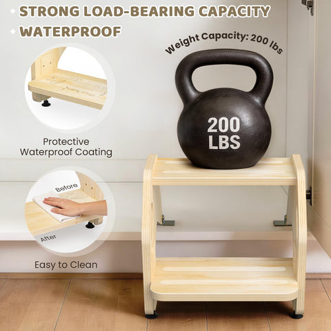 CozyLazy Montessori-friendly stool encourages self-reliance during daily tasks