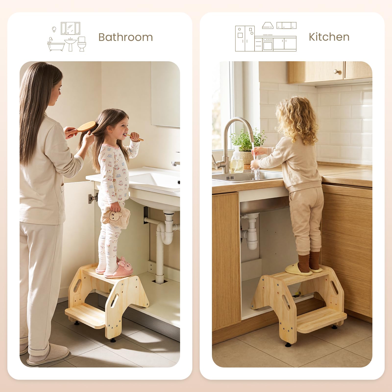 CozyLazy multi-use helper supports brushing teeth, handwashing, and kitchen activities