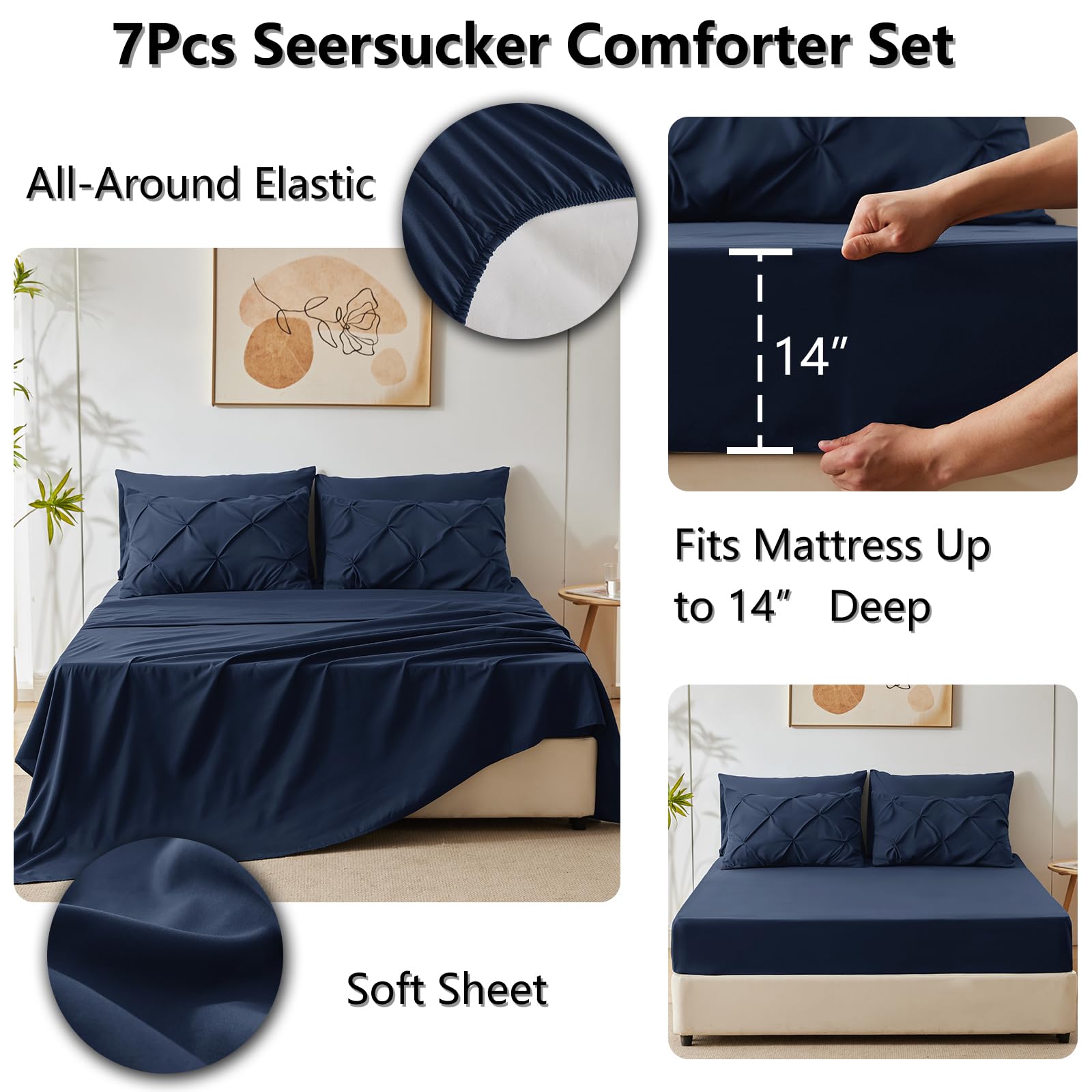 cozy lux 14-inch deep-pocket fitted sheet fits most standard mattresses securely