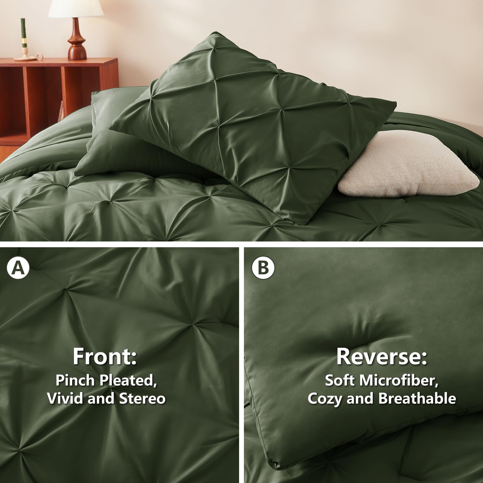 CozyLux all-season comforter provides breathable warmth for year-round sleeping.