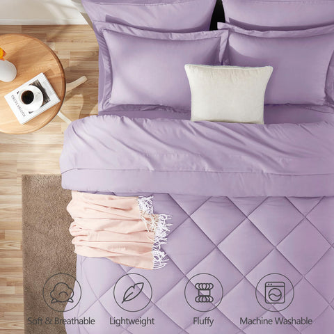 CozyLux bed-in-a-bag seven-piece set displayed on bed