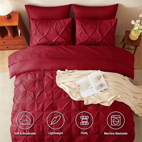 CozyLux bed-in-a-bag comforter closeup shows plush microfiber texture.