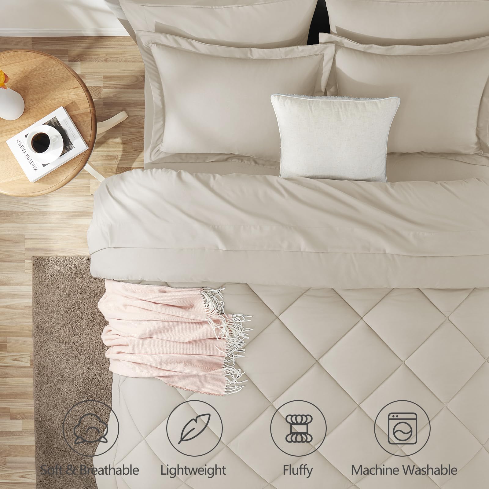 CozyLux bed-in-a-bag comforter sheet-pillowcase set for quick, ready-made bedroom refresh.