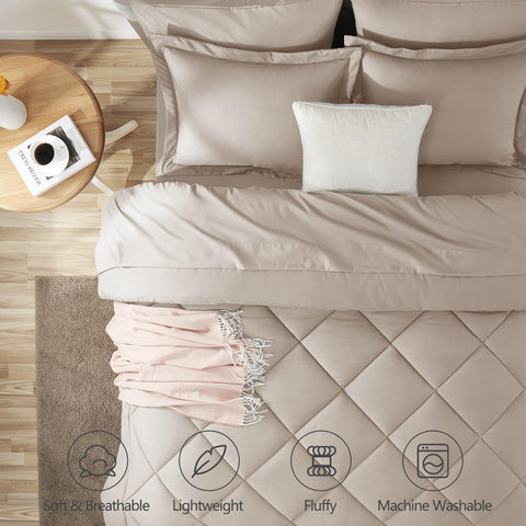 CozyLux 7-piece bed-in-a-bag contents displayed for easy shopping