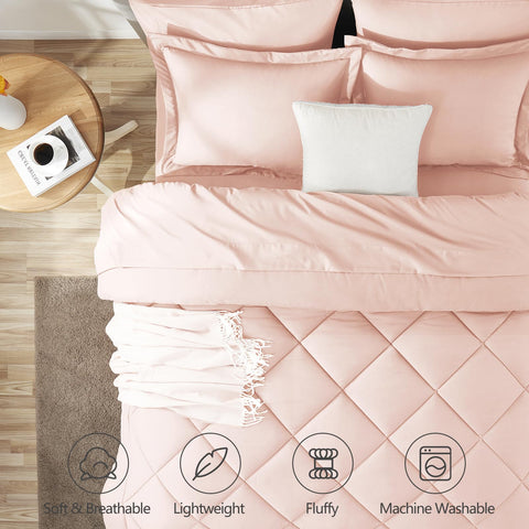 CozyLux seven-piece bed-in-a-bag with coordinated sheets and shams.