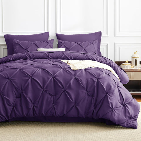 CozyLux purple toned bedding in a stylish bedroom scene