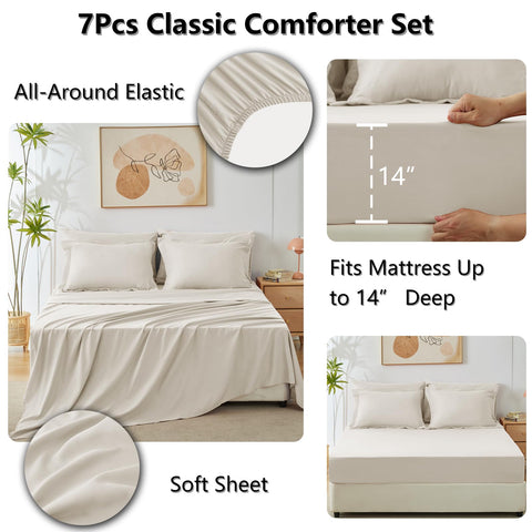 CozyLux box-stitch comforter maintains a neat, evenly distributed fill.