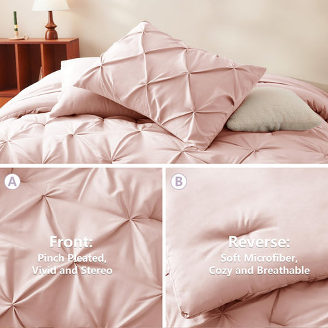 CozyLux close-up of pintuck pleat detailing showing elegant texture.