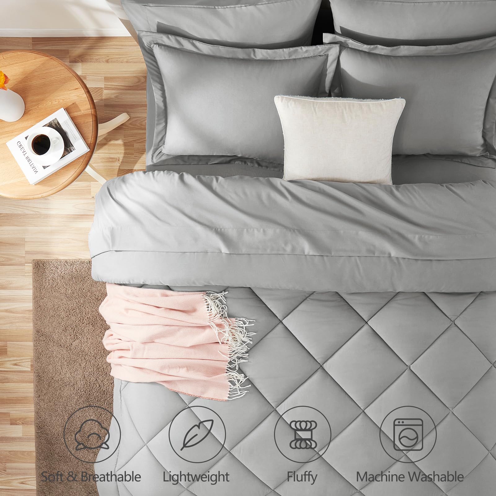CozyLux close-up of soft microfiber fabric for a smooth feel.
