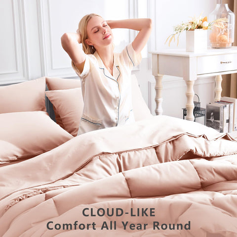 CozyLux comforter box stitching detail for durable fill and tidy look