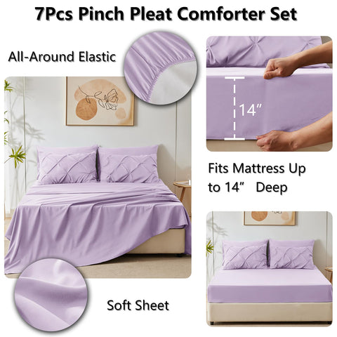 Durable box-stitched CozyLux comforter maintains shape and even filling.