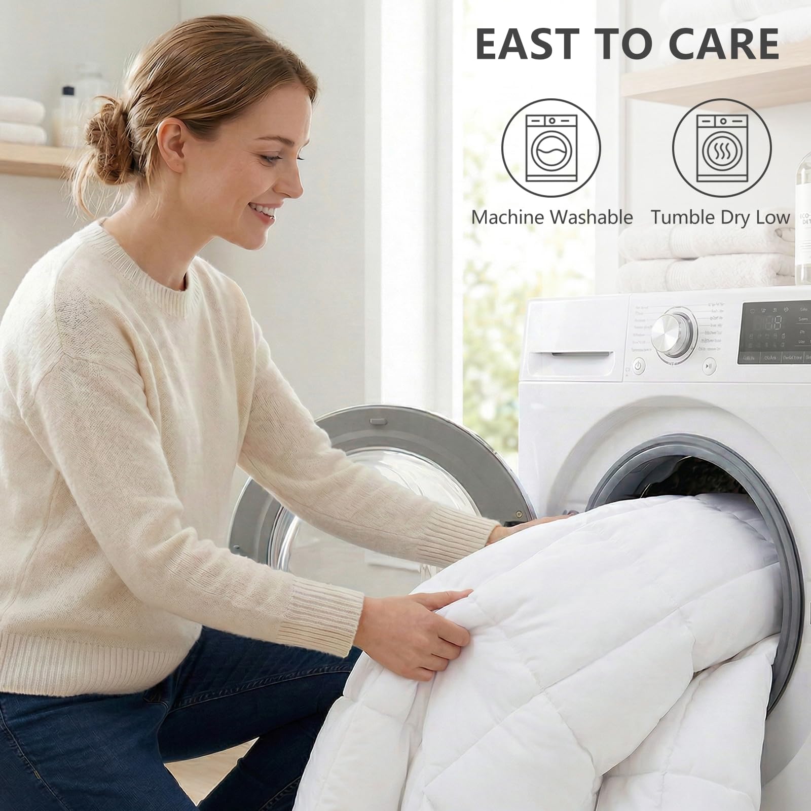 CozyLux care-friendly design with gentle washing and air-drying keeps fluff and softness