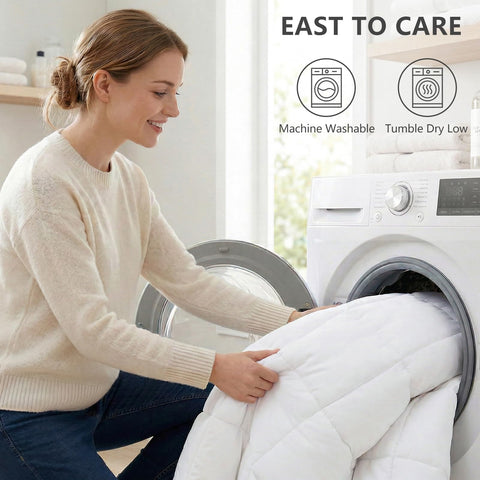 CozyLux care-friendly design with gentle washing and air-drying keeps fluff and softness
