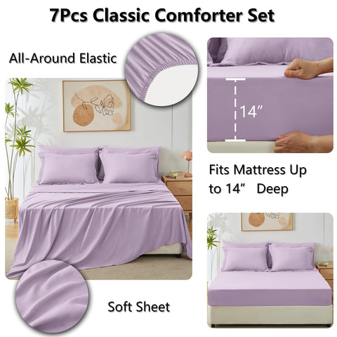 CozyLux comforter with box-stitch detail maintains filling placement